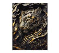 1000pcs(52x38cm) Rompecabezas para Adolescentes Golden Tiger Guardian Rompecabezas para Adultos Juegos Divertidos Desafío Difícil Juego Desafiante Regalos 1000pcs(52x38cm)