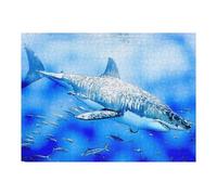 1000pcs(52x38cm) Rompecabezas para Adolescentes Great White Shark Rompecabezas para Adultos Juego Práctico Regalos para Aliviar El Estrés para Amigos Y Familiares 1000pcs(52x38cm)
