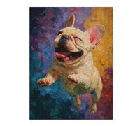 1000pcs(52x38cm) Rompecabezas para Adolescentes Happy French Bulldog Painting Rompecabezas para Adultos Juguetes Antiestrés Regalos para Mujeres Cumpleaños 1000pcs(52x38cm)