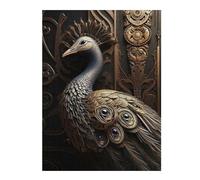 1000pcs(52x38cm) Rompecabezas para Adolescentes King Golden Peacock Rompecabezas para Adultos, Juguete, Decoración De Pared, Una Obra De Arte para Cumpleaños, Navidad 1000pcs(52x38cm)