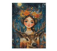 1000pcs(52x38cm) Rompecabezas para Adolescentes Magical Winter Fantasy with Deer Rompecabezas para Adultos Juego De Ingenio Regalo De Cumpleaños Actividades Divertidas En Casa 1000pcs(52x38cm)