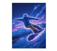 1000pcs(52x38cm) Rompecabezas para Adolescentes Neon Snowboarder Aurora Night -1 Rompecabezas para Adolescentes Juegos Relajantes Análisis Y Lógica Regalos para Amigos Y Familiares 1000pcs(52x38cm)