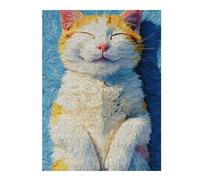 1000pcs(52x38cm) Rompecabezas para Adolescentes Painted Cat Bliss Rompecabezas para Adultos Juego Familiar Patrón De Montaje Regalos De Cumpleaños Y Únicos 1000pcs(52x38cm)