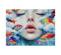 1000pcs(52x38cm) Rompecabezas para Adolescentes Pisces in Clouds Rompecabezas para Adultos: Un Juego Práctico, Divertido Y con Un Toque De Humor, Un Reto Educativo 1000pcs(52x38cm)