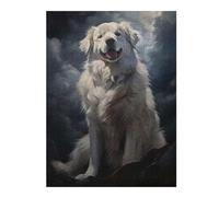 1000pcs(52x38cm) Rompecabezas para Adolescentes Pyrenean Mountain Dog Dog Portrait Rompecabezas para Adultos Juego Práctico Regalos para Aliviar El Estrés para Amigos Y Familiares 1000pcs(52x38cm)