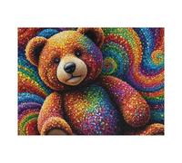 1000pcs(52x38cm) Rompecabezas para Adolescentes Rainbow Teddy Bear Toy Rompecabezas para Adultos Juegos Relajantes Análisis Y Lógica Cumpleaños Y Navidad 1000pcs(52x38cm)