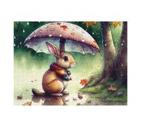 1000pcs(52x38cm) Rompecabezas para Adolescentes Rainy Day Bunny Adventure Rompecabezas para Adultos, Juguete, Decoración De Pared, Una Obra De Arte para Cumpleaños, Navidad 1000pcs(52x38cm)