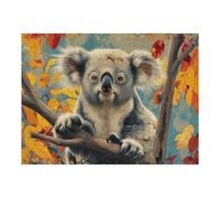 1000pcs(52x38cm) Rompecabezas para Adolescentes Rompecabezas Cute Koala Vintage Art Rompecabezas para Adultos Juguetes Antiestrés Desafío Difícil para Cumpleaños, Navidad 1000pcs(52x38cm)