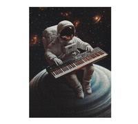 1000pcs(52x38cm) Rompecabezas para Adolescentes Space Musician Astronaut Playing Keyboard in Orbit Rompecabezas para Adultos Juegos Relajantes Mejora La Memoria Cumpleaños 1000pcs(52x38cm)