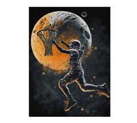 1000pcs(52x38cm) Rompecabezas para Adolescentes Space Slam Dunk Astronaut Basketball Art Rompecabezas Juegos Relajantes Difícil Difícil Cumpleaños 1000pcs(52x38cm)