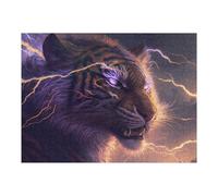 1000pcs(52x38cm) Rompecabezas para Adolescentes Thundering Tiger Power Rompecabezas para Adultos Juego Práctico Desafío Difícil Desafío Educativo 1000pcs(52x38cm)