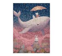 1000pcs(52x38cm) Rompecabezas para Adolescentes Whale Floating in Pink Sky Rompecabezas para Adultos Juguetes DIY Arte De Pared Cumpleaños Y Navidad 1000pcs(52x38cm)