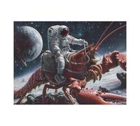 1000pcs(52x38cm) Rompecabezas para Adultos Astronaut Riding Lobster on Alien Planet Rompecabezas para Adultos Juegos Relajantes Difícil Difícil Cumpleaños Y Navidad 1000pcs(52x38cm)