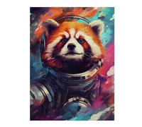1000pcs(52x38cm) Rompecabezas para Adultos Cosmic Red Panda Adventure-1 Rompecabezas para Adultos Juego Práctico Que Mejora La Memoria Regalos De Cumpleaños Y Únicos 1000pcs(52x38cm)