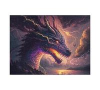 1000pcs(52x38cm) Rompecabezas para Adultos Dragon'S Roar Epic Fantasy Artwork Rompecabezas para Adultos Juegos Relajantes Decoración Perfecta Cumpleaños Y Navidad 1000pcs(52x38cm)