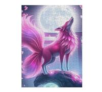 1000pcs(52x38cm) Rompecabezas para Adultos Fox Howling Moon Rompecabezas para Adultos Juegos Relajantes Decoración Perfecta Cumpleaños Y Navidad 1000pcs(52x38cm)