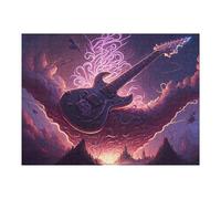 1000pcs(52x38cm) Rompecabezas para Adultos Guitar in Fantasy Sky Rompecabezas para Adultos Juegos Divertidos Ensamblaje De Patrones Interacción Entre Padres E Hijos 1000pcs(52x38cm)