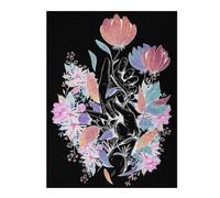 1000pcs(52x38cm) Rompecabezas para Adultos Mystic Flowers Neon Rompecabezas para Adultos Juguete Decoración De Pared Análisis Y Lógica 1000pcs(52x38cm)