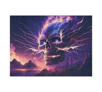 1000pcs(52x38cm) Rompecabezas para Adultos Regalos De Rompecabezas Electric Skull Landscape Rompecabezas DIY Juguetes Una Obra De Arte Regalos para Amigos Y Familiares 1000pcs(52x38cm)