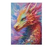 1000pcs(52x38cm) Rompecabezas para Adultos, Regalos Rainbow Flower Dragon Rompecabezas para Adultos, Juegos Familiares, Regalo De Cumpleaños, Regalos, 1000pcs(52x38cm)