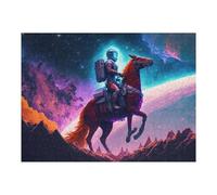 1000pcs(52x38cm) Rompecabezas para Adultos, Regalos Space Astronaut Riding Rompecabezas para Adultos, Juegos Familiares, Regalo De Cumpleaños, Regalos, 1000pcs(52x38cm)