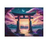 1000pcs(52x38cm) Rompecabezas para Adultos Sunset to Torii Gate Rompecabezas para Adultos Juegos Relajantes Difícil Difícil Cumpleaños Y Navidad 1000pcs(52x38cm)