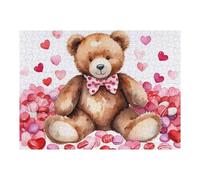 1000pcs(52x38cm) Rompecabezas para Adultos Teddy Bear Valentine's Day Rompecabezas para Adultos Juguetes Antiestrés Ensamblaje De Patrones Interacción Entre Padres E Hijos 1000pcs(52x38cm)
