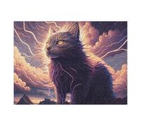 1000pcs(52x38cm) Rompecabezas para Adultos Thundering Cat Storms -1 Rompecabezas para Adultos Juguete Decoración De Pared Análisis Y Lógica 1000pcs(52x38cm)
