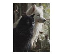 1000pcs(52x38cm) Rompecabezas para Adultos Whispering Cats & Wolves Rompecabezas para Adultos Juguetes De Bricolaje Regalos para Mujeres Difíciles Y Desafiantes 1000pcs(52x38cm)