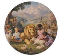 1000pcs (67.5x67.5cm) Adulto Una Escena de armonía Entre Humanos y Animales. Rompecabezas Mujeres Hombres Tablero De Madera Enclavamiento De Precisión