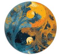 1000pcs (67.5x67.5cm) The Tai Chi Yin-Yang Symbol, with A Blue-Green Tree Canopy Rompecabezas De Bricolaje para Adultos Y Multitud De 14 Años En Adelante