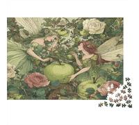 1000pcs (75x50cm) Adulto Fairies and Roses in The Green Apple Orchard Rompecabezas Mujeres Hombres Tablero De Madera Enclavamiento De Precisión