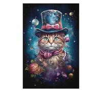 1000pcs(75x50cm) Rompecabezas De Piezas para Adolescentes Magical Cat in Top Hat Rompecabezas para Adultos Juguetes Antiestrés Una Obra De Arte Desafío Educativo 1000pcs(75x50cm)