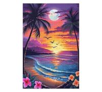 1000pcs(75x50cm) Rompecabezas De Piezas para Adolescentes Tropical Moonlit Beach Scene Rompecabezas para Adultos Juguetes Antiestrés Una Obra De Arte Desafío Educativo 1000pcs(75x50cm)