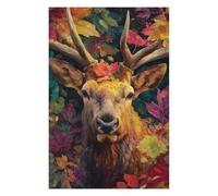 1000pcs(75x50cm) Rompecabezas para Adolescentes Autumnal Deer Portrait-4 Rompecabezas para Adultos Juego Familiar Análisis Y Lógica Juego Desafiante Regalos