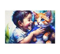 1000pcs(75x50cm) Rompecabezas para Adolescentes Baby's First Cat Adventure Rompecabezas para Adultos Juego Práctico Regalos para Aliviar El Estrés para Amigos Y Familiares 1000pcs(75x50cm)