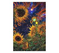 1000pcs(75x50cm) Rompecabezas para Adolescentes Cosmic Sunflower Garden Rompecabezas Juegos Relajantes Difícil Difícil Cumpleaños 1000pcs(75x50cm)