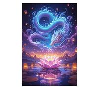 1000pcs(75x50cm) Rompecabezas para Adolescentes Dragon Lotus Pond Lanterns Juego De Rompecabezas para Adultos, Análisis Y Lógica, Regalo De Cumpleaños, Regalos, 1000pcs(75x50cm)