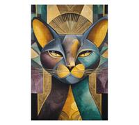 1000pcs(75x50cm) Rompecabezas para Adolescentes Egyptian Cat Art Print Rompecabezas para Adultos Juguetes Antiestrés Regalos para Mujeres Cumpleaños 1000pcs(75x50cm)