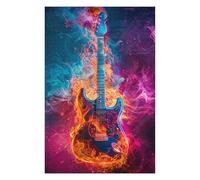 1000pcs(75x50cm) Rompecabezas para Adolescentes Electric Guitar with Fire Effect Rompecabezas para Adultos Juguetes DIY Arte De Pared Cumpleaños Y Navidad 1000pcs(75x50cm)