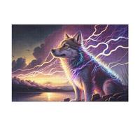 1000pcs(75x50cm) Rompecabezas para Adolescentes Electric Wolf Spirits Rompecabezas para Adultos Juegos Divertidos Desafío Difícil Juego Desafiante Regalos 1000pcs(75x50cm)