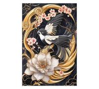1000pcs(75x50cm) Rompecabezas para Adolescentes Gold Parrot Bird & Flower Rompecabezas para Adultos Juegos Divertidos Desafío Difícil Juego Desafiante Regalos 1000pcs(75x50cm)