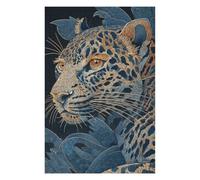 1000pcs(75x50cm) Rompecabezas para Adolescentes Golden Leopard in Blue Jungle Rompecabezas para Adultos Juego Familiar Patrón De Montaje Regalos De Cumpleaños Y Únicos 1000pcs(75x50cm)