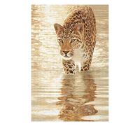 1000pcs(75x50cm) Rompecabezas para Adolescentes Golden Leopard Reflections Rompecabezas para Adultos Juego Práctico Corte De Precisión para Cumpleaños, Navidad 1000pcs(75x50cm)