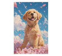 1000pcs(75x50cm) Rompecabezas para Adolescentes Golden Retriever in Spring Petals Rompecabezas Juegos Relajantes Difícil Difícil Cumpleaños 1000pcs(75x50cm)