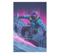 1000pcs(75x50cm) Rompecabezas para Adolescentes Neon Snowboarder Adventure Rompecabezas para Adultos: Análisis Práctico del Juego Y Lógica. Regalo De Cumpleaños, Regalos, 1000pcs(75x50cm)