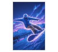 1000pcs(75x50cm) Rompecabezas para Adolescentes Neon Snowboarder Aurora Night -1 Rompecabezas para Adultos Juego De Ingenio Desafío Difícil Cumpleaños Y Navidad 1000pcs(75x50cm)