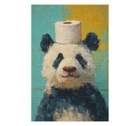 1000pcs(75x50cm) Rompecabezas para Adolescentes Panda with Toilet Paper on Head Rompecabezas para Adultos Juguetes Antiestrés Regalos para Mujeres Cumpleaños 1000pcs(75x50cm)