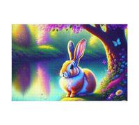 1000pcs(75x50cm) Rompecabezas para Adolescentes Rompecabezas Enchanted Forest Rabbit Rompecabezas para Adultos Juguetes Antiestrés Desafío Difícil para Cumpleaños, Navidad 1000pcs(75x50cm)
