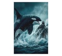 1000pcs(75x50cm) Rompecabezas para Adolescentes Rompecabezas Orca and Seal in Ocean Rompecabezas para Adultos Juguetes Antiestrés Desafío Difícil para Cumpleaños, Navidad 1000pcs(75x50cm)